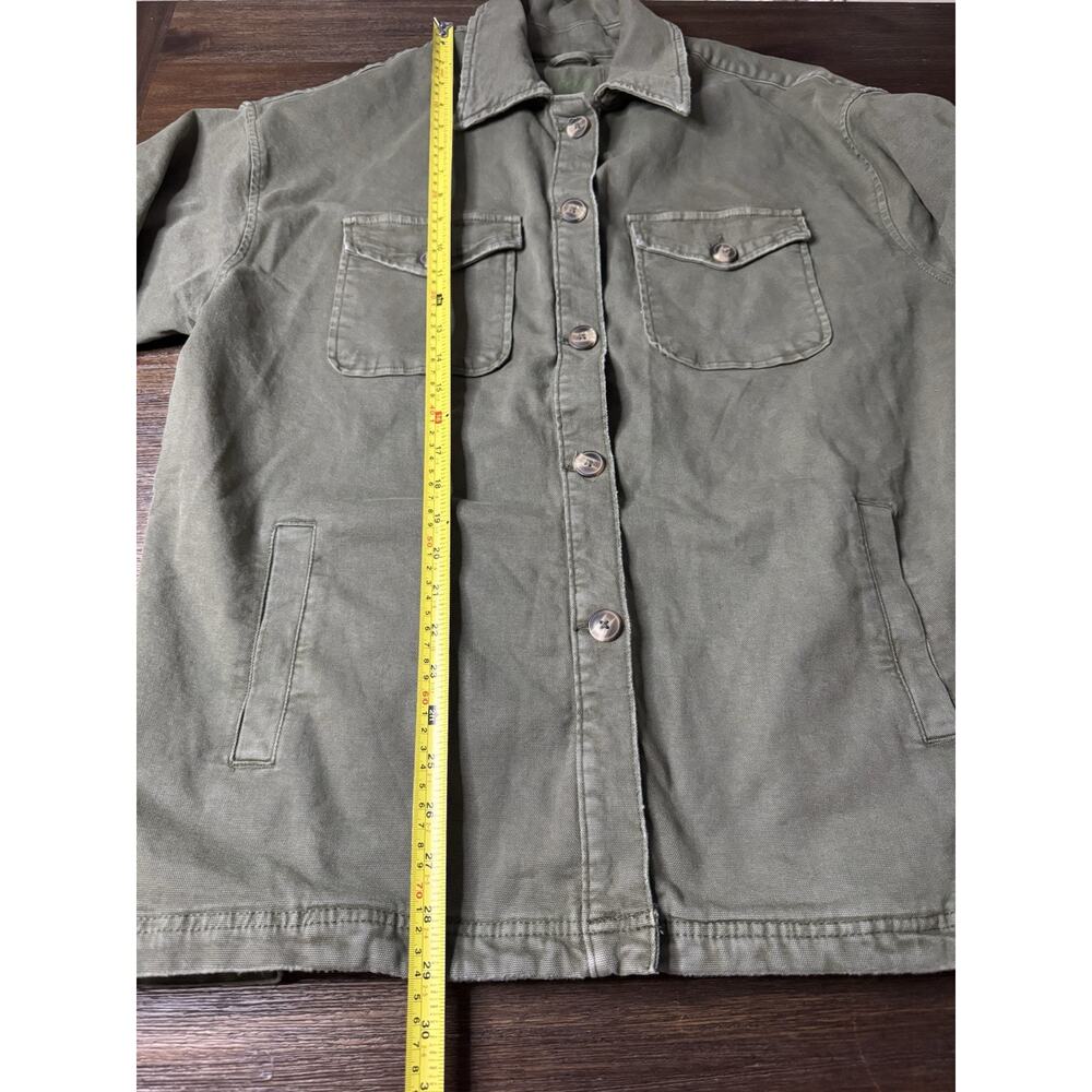aerie Olive Green Button-Down Utility Jacket - Picture 5 of 9